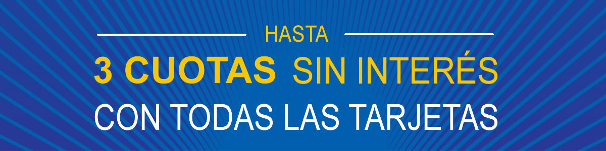 Compara en 3 Cuotas sin interés con todas las tarjetas