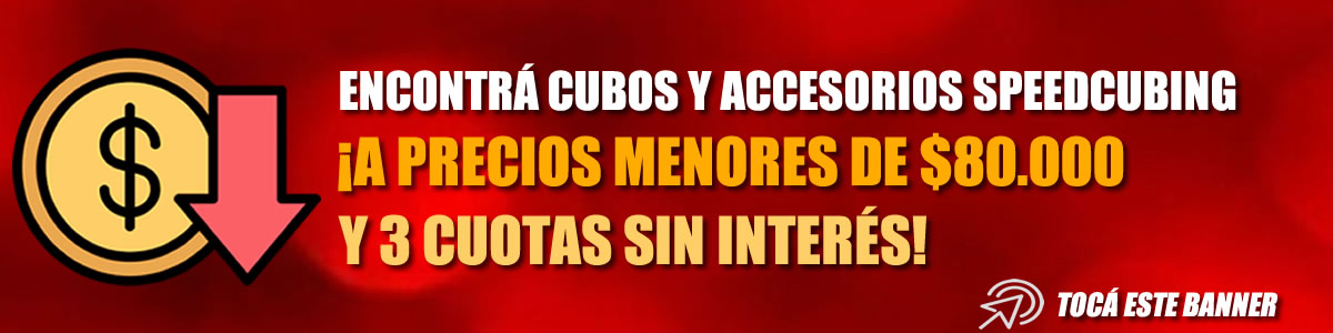 Compra cubos y accesorios de speedcubing con precios inferiores a $80.000 y 3 cuotas sin interes