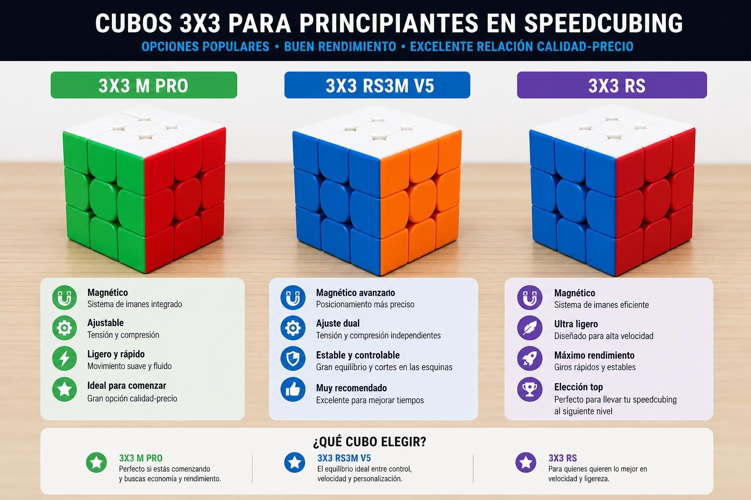 Guía de Productos para Principiantes en Speedcubing