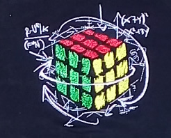 Remera Cubera Negra de Algodón Bordado 'Fórmulas'