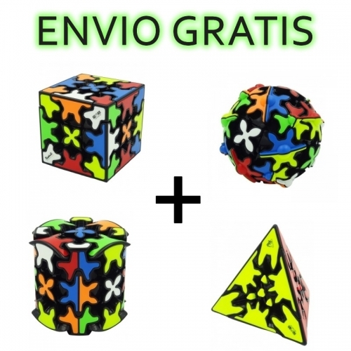 Combo Qiyi Gear + Pyra + Cylinder + Ball 3x3 + Envío Gratis!
