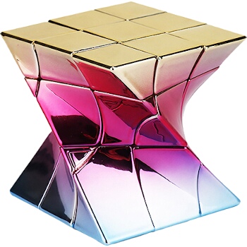 Twisty  3x3 Dna Metalizado Tricolor