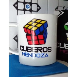 Taza 'Cuberos Mendoza' Fondo Blanco Plástico Irrompible