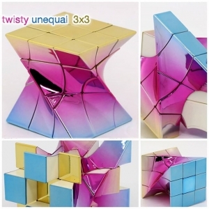 Twisty  3x3 Dna Metalizado Tricolor