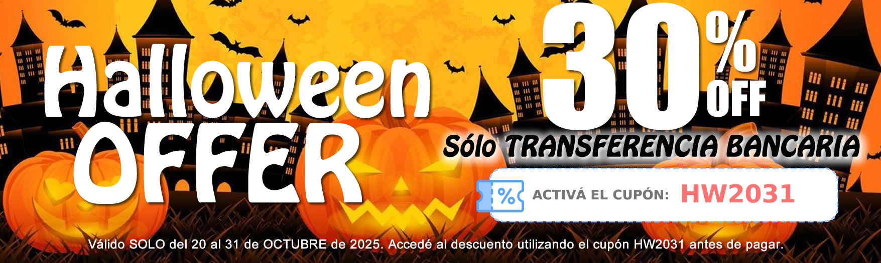 HALLOWEEN 30% OFF